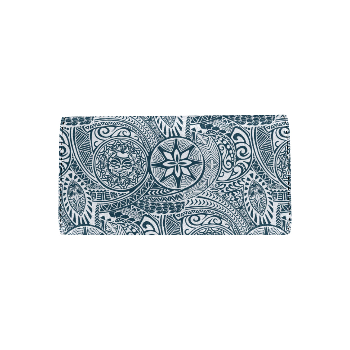 Polynesian Pattern Print Design A03 Women's Trifold Wallet