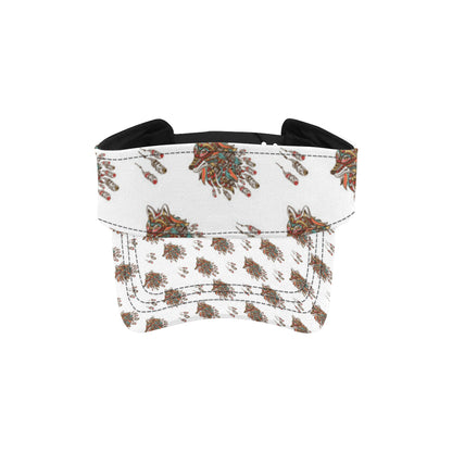 Aztec Wolf Pattern Print Design 02 Unisex Sun Visor
