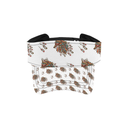 Aztec Wolf Pattern Print Design 02 Unisex Sun Visor