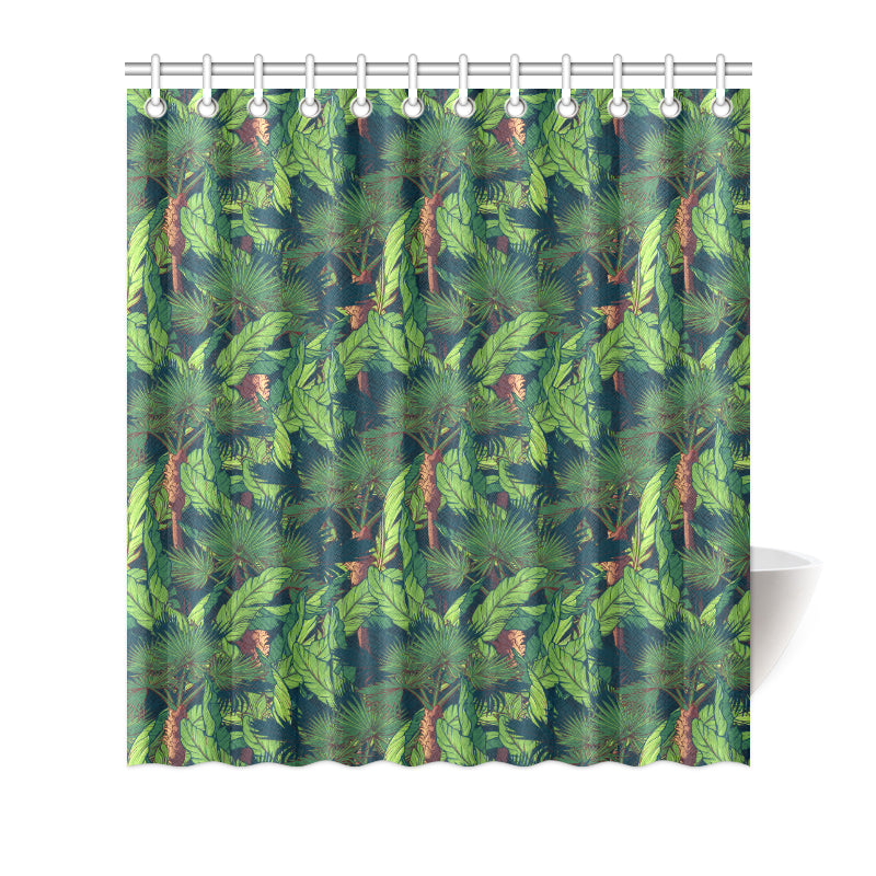 Rainforest Pattern Print Design A01 Shower Curtain