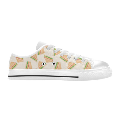 Sandwich Print Design LKS301 Women's White Low Top Shoes