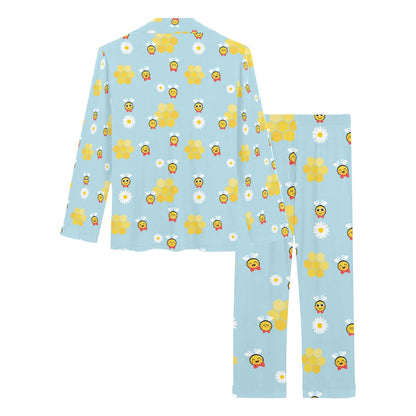 Bee Cute Print Design LKS304 Women's Long Pajama Set