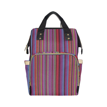 Serape Stripe Print Diaper Bag Backpack