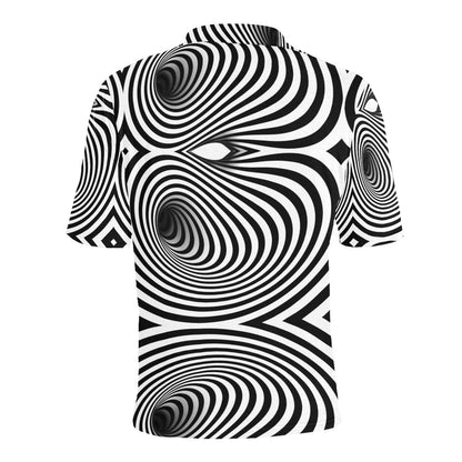 Vortex Print Design LKS303 Men Polo Shirt