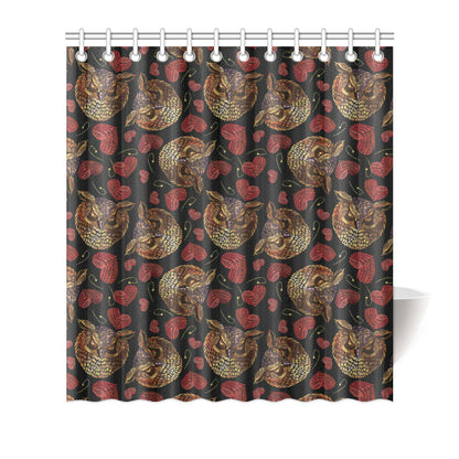 Owl Pattern Print Design A08 Shower Curtain