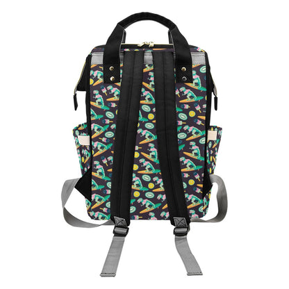 Surfboard T Rex Print Design LKS301 Diaper Bag Backpack