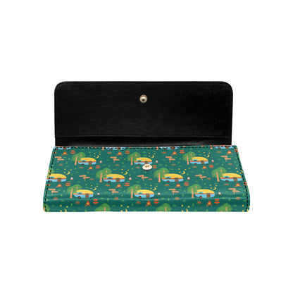Camping Camper Pattern Print Design 06 Women's Trifold Wallet
