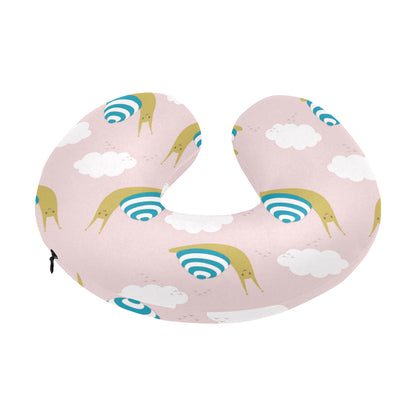 Snail Pattern Print Design 02 U-Shaped Travel Neck Pillow