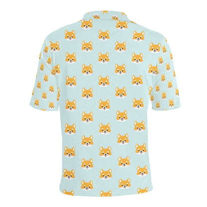Shiba Inu Print Design LKS301 Men Polo Shirt