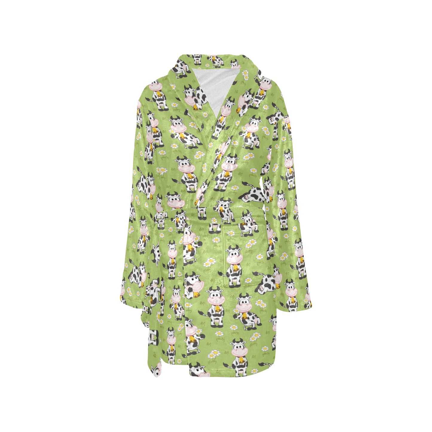 Cattle Print Design LKS401 Women's Fleece Robe