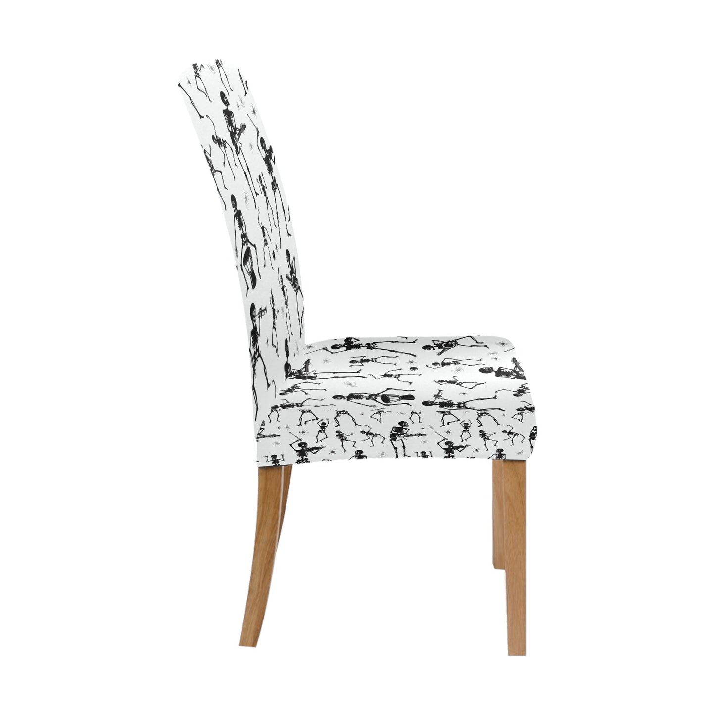 Skeleton Music Player Print Design LKS303 Dining Chair Slipcover