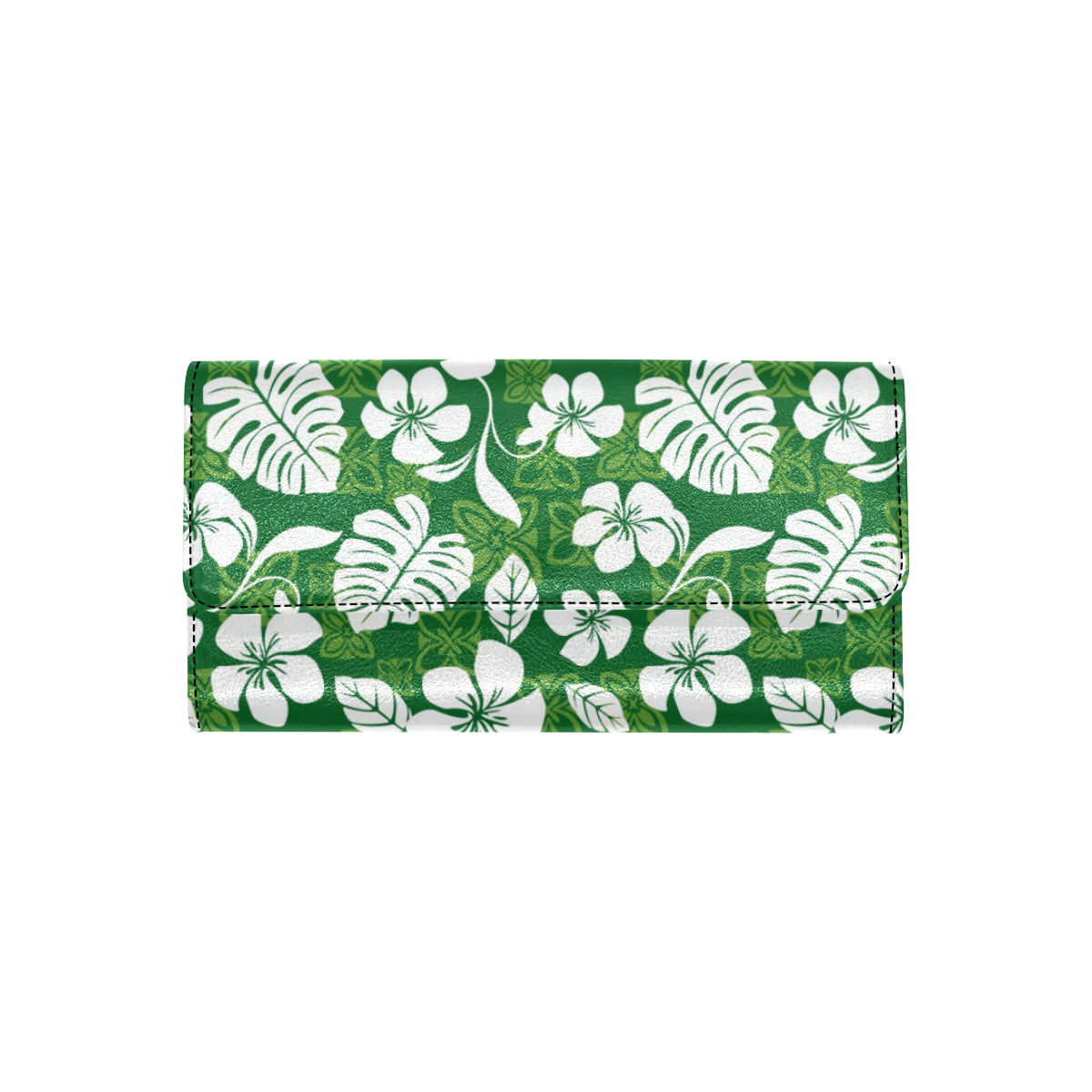 Hawaiian Themed Pattern Print Design H016 Women's Trifold Wallet