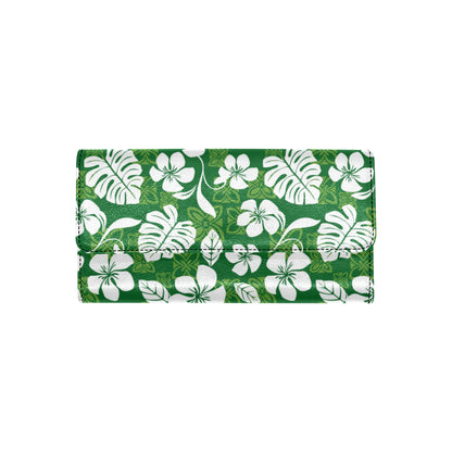 Hawaiian Themed Pattern Print Design H016 Women's Trifold Wallet