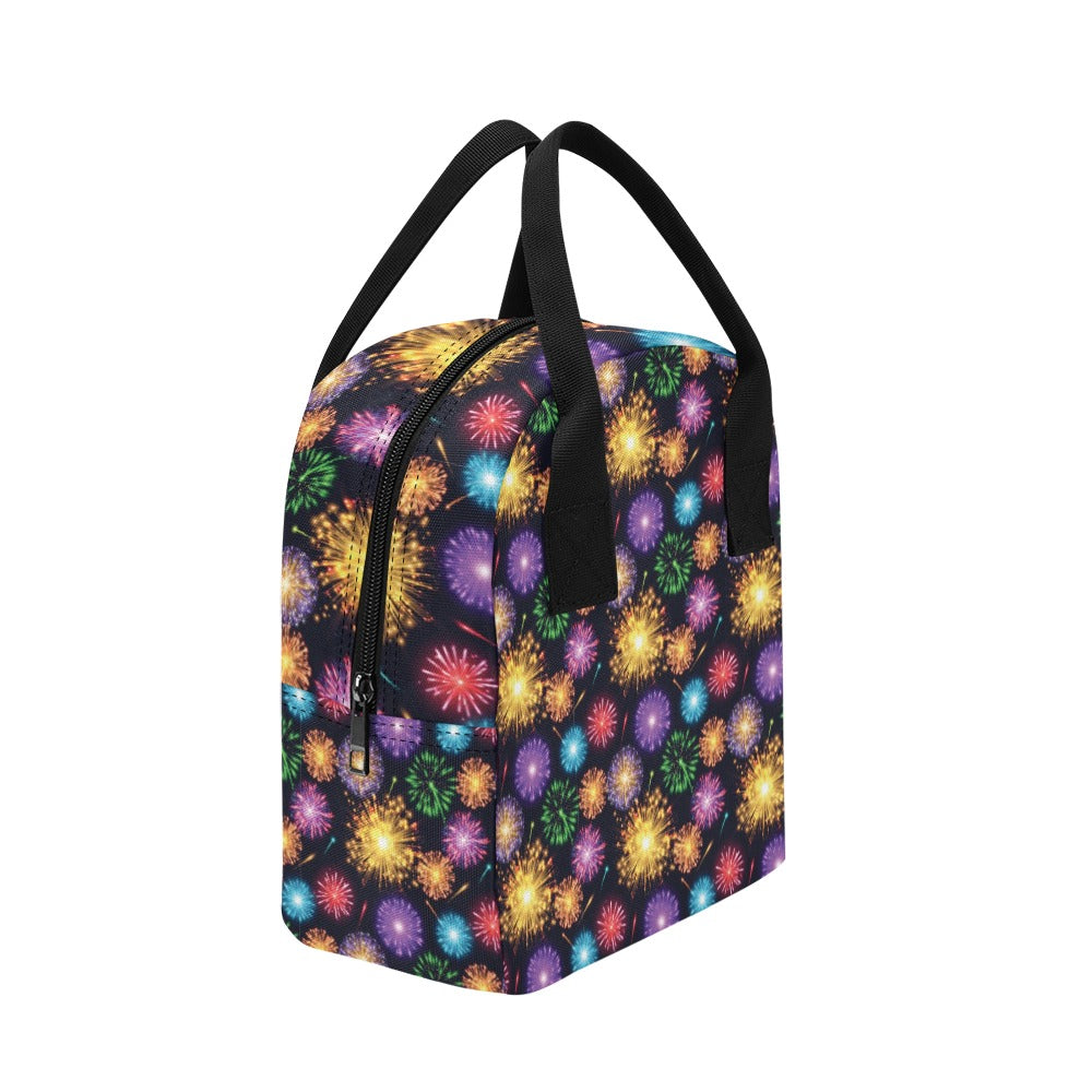 Firework Print Design LKS305 Insulated Lunch Bag