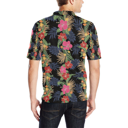 Hawaiian Themed Pattern Print Design H011 Men Polo Shirt