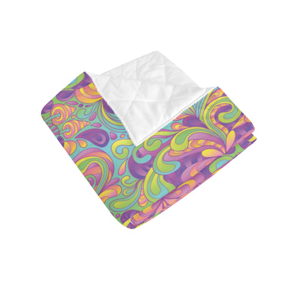 Psychedelic Mushroom Pattern Print Design A05 Premium Quilt