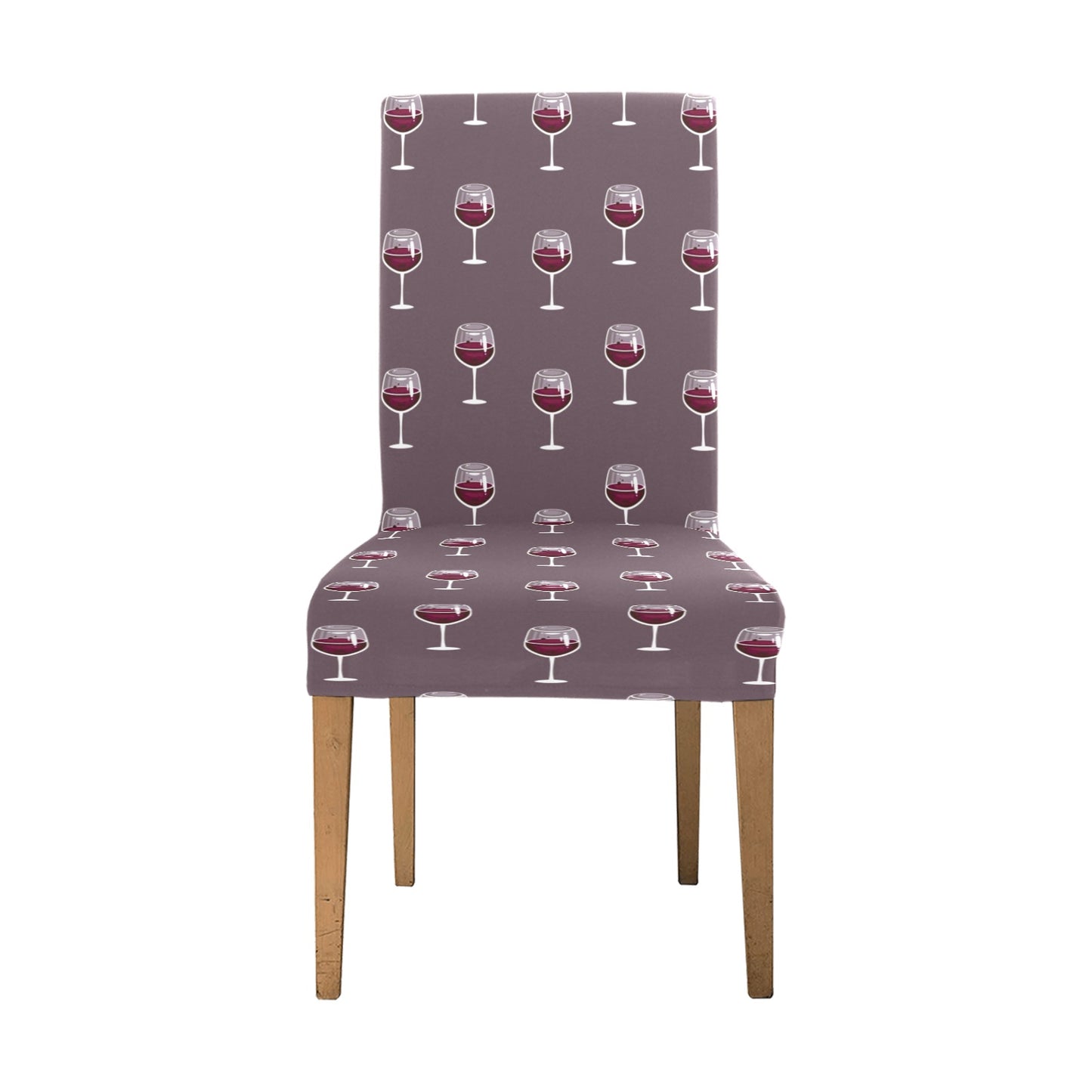 Wine Glass Pattern Print Design LKS305 Dining Chair Slipcover