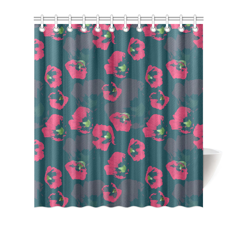 Morning Glory Pattern Print Design 01 Shower Curtain