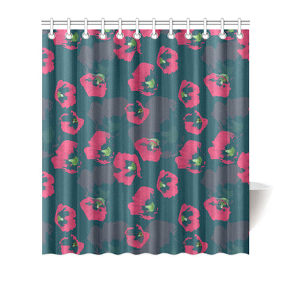Morning Glory Pattern Print Design 01 Shower Curtain