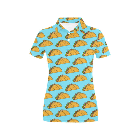 Taco Pattern Print Design TC03 Women's Polo Shirt