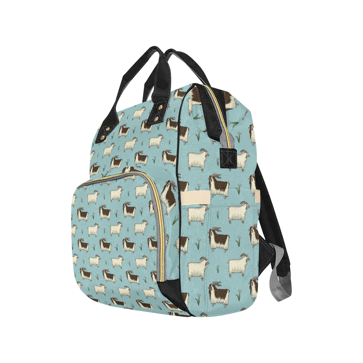 Goat Pattern Print Design 02 Diaper Bag Backpack