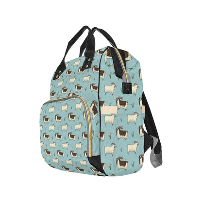 Goat Pattern Print Design 02 Diaper Bag Backpack
