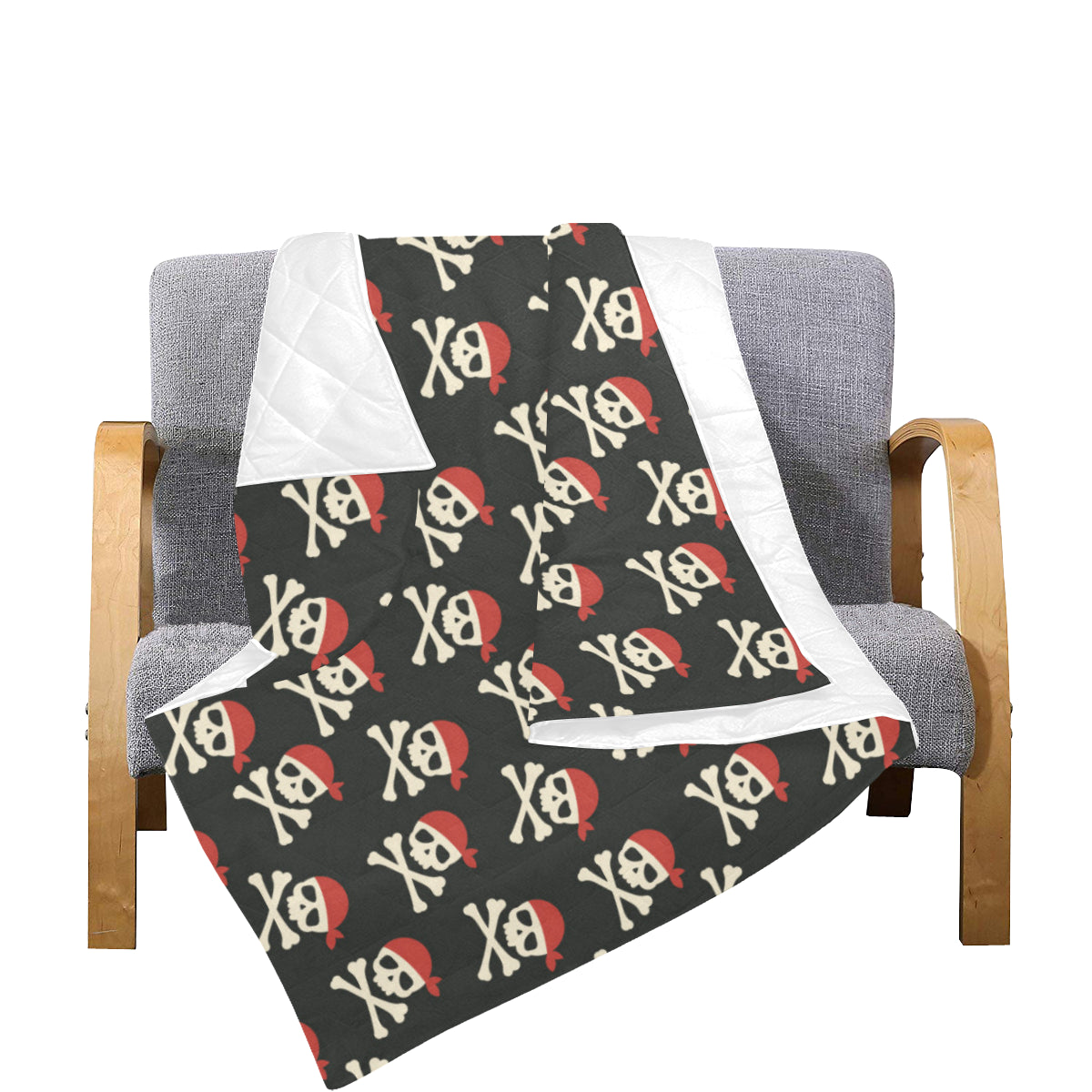 Pirate Pattern Print Design A04 Premium Quilt