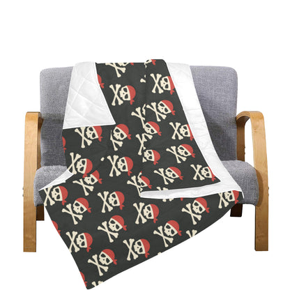 Pirate Pattern Print Design A04 Premium Quilt