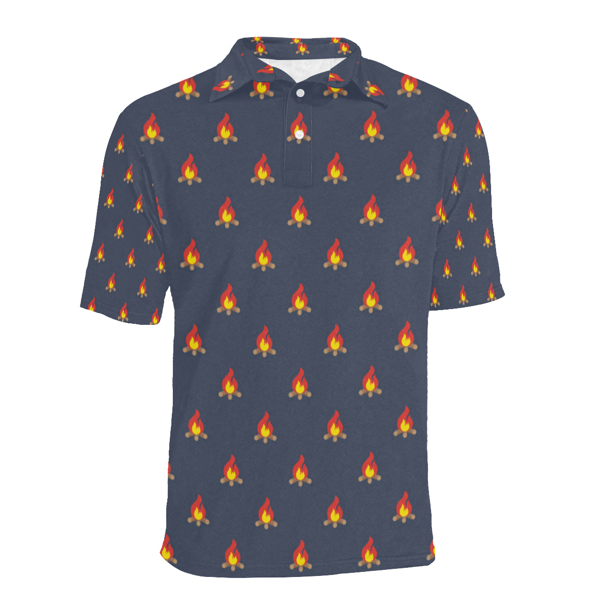 Campfire Pattern Print Design 02 Men Polo Shirt