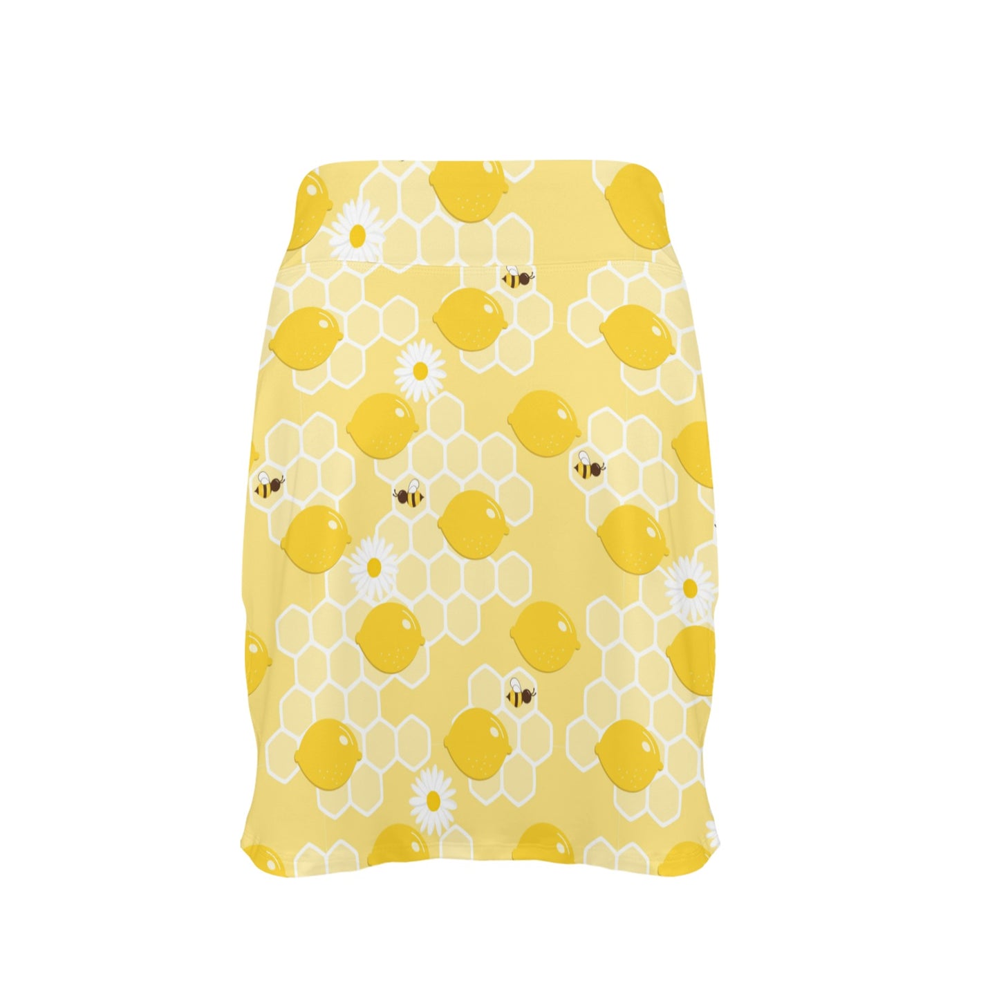 Honey Bee Honeycomb Print Design LKS3010 Women's Golf Skirt with Pocket