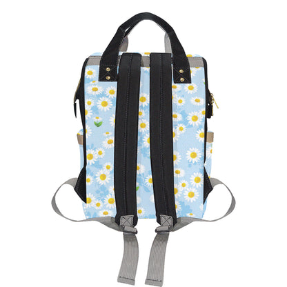 Daisy Pattern Print Design DS010 Diaper Bag Backpack