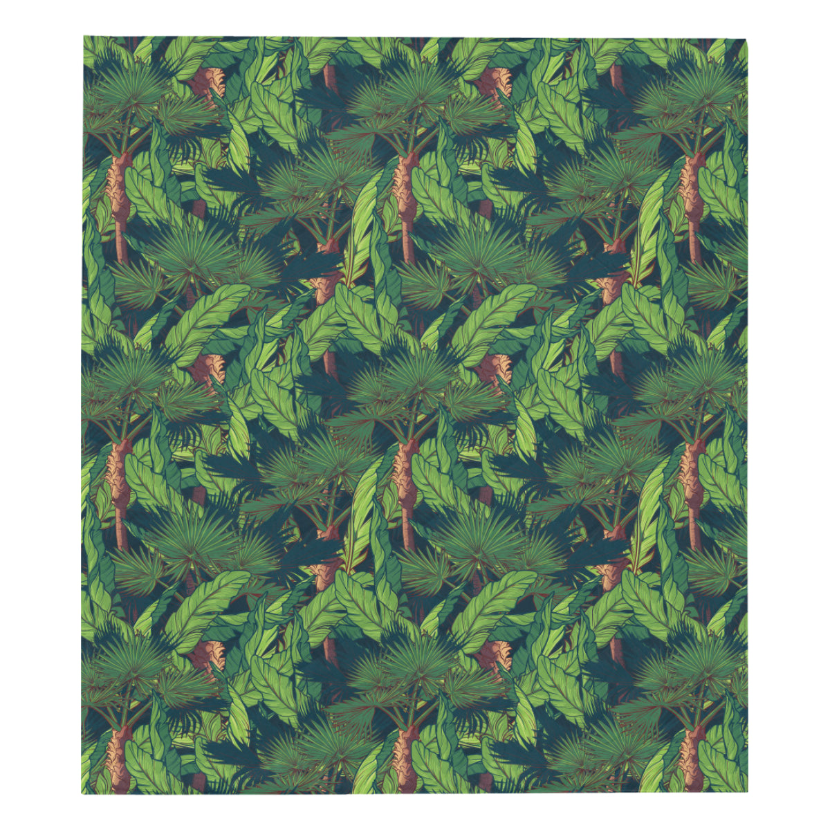Rainforest Pattern Print Design A01 Premium Quilt