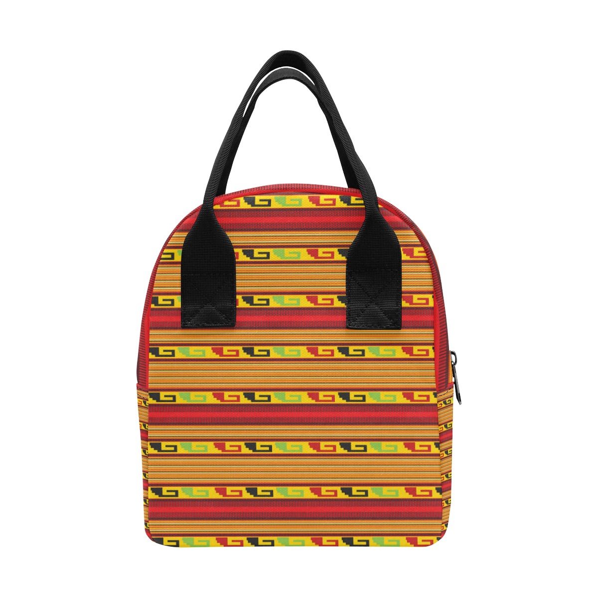 Mexican Blanket Ornament Print Pattern Insulated Lunch Bag