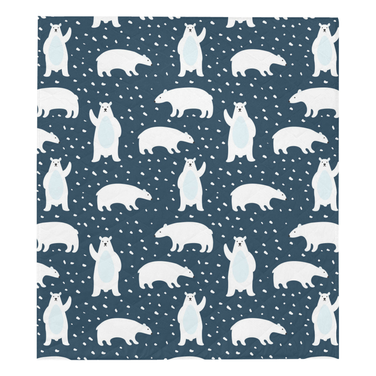 Polar Bear Pattern Print Design A02 Premium Quilt