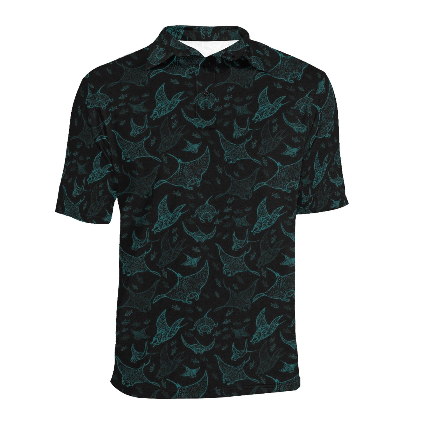 Manta Ray Print Design LKS402 Men Polo Shirt