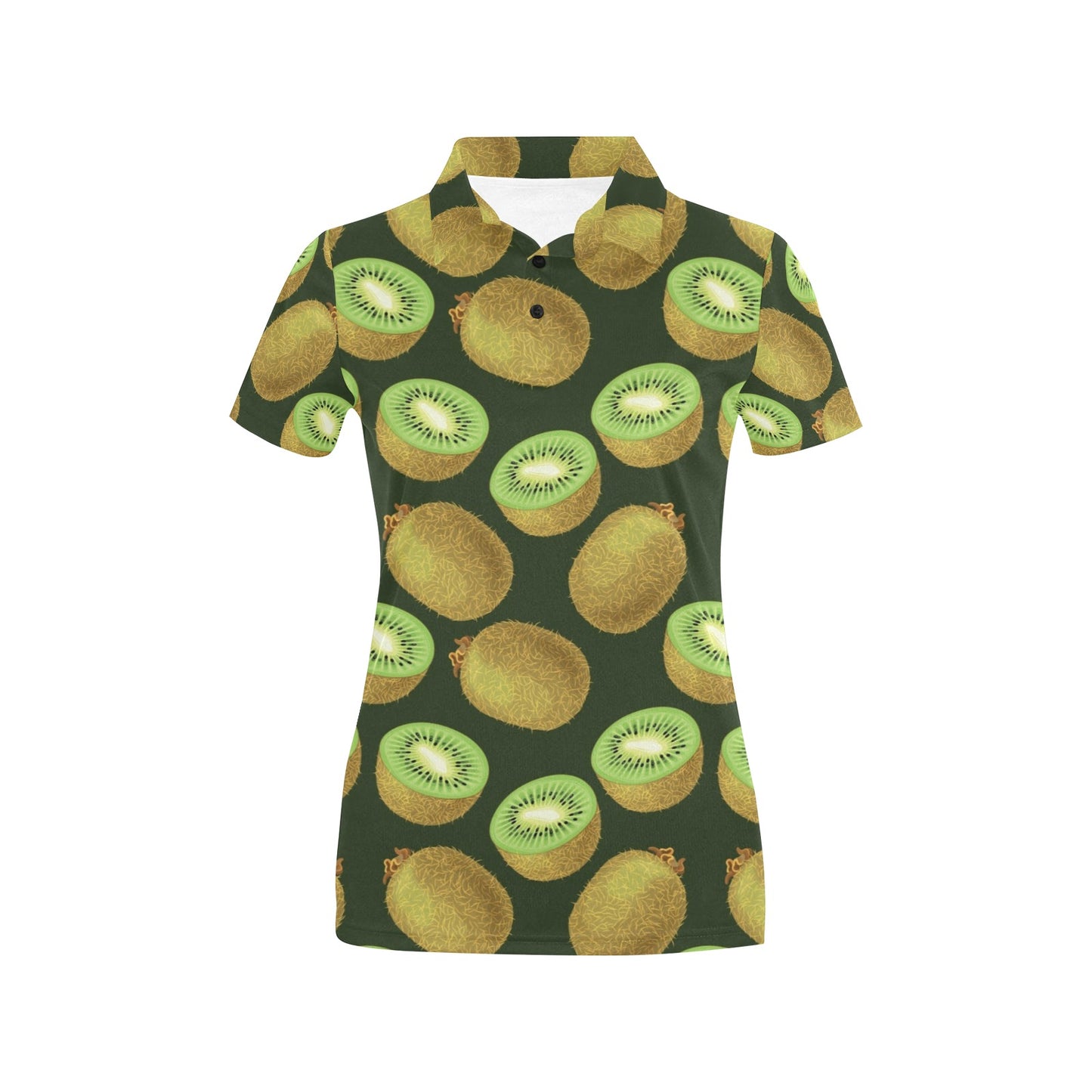 Kiwi Pattern Print Design KW04 Women's Polo Shirt