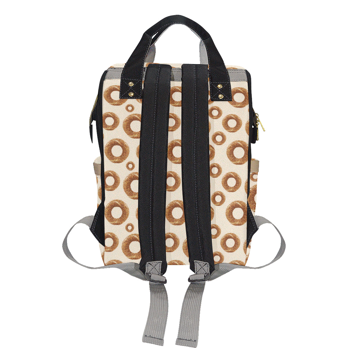 Bagel Pattern Print Design 01 Diaper Bag Backpack