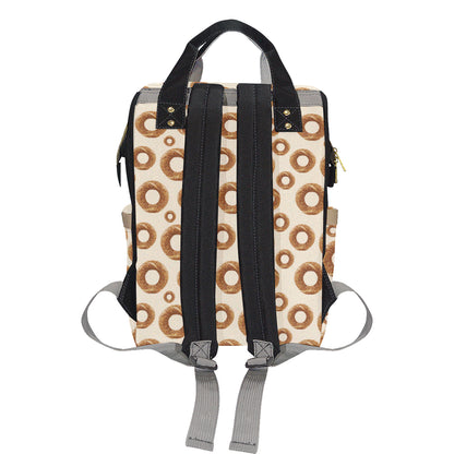 Bagel Pattern Print Design 01 Diaper Bag Backpack