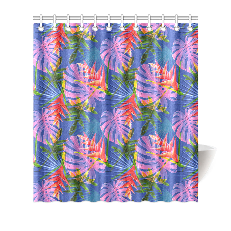 Tropical Flower Pattern Print Design TF025 Shower Curtain