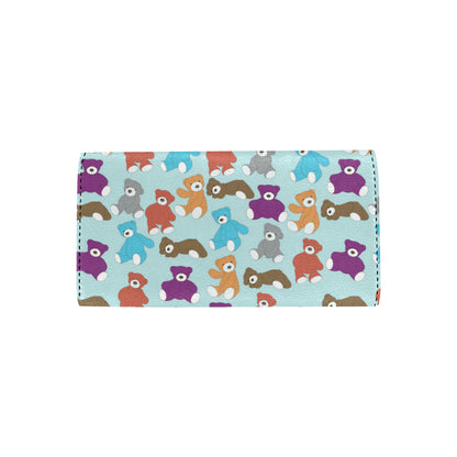 Bear Cute Pattern Print Design 03 Women's Trifold Wallet