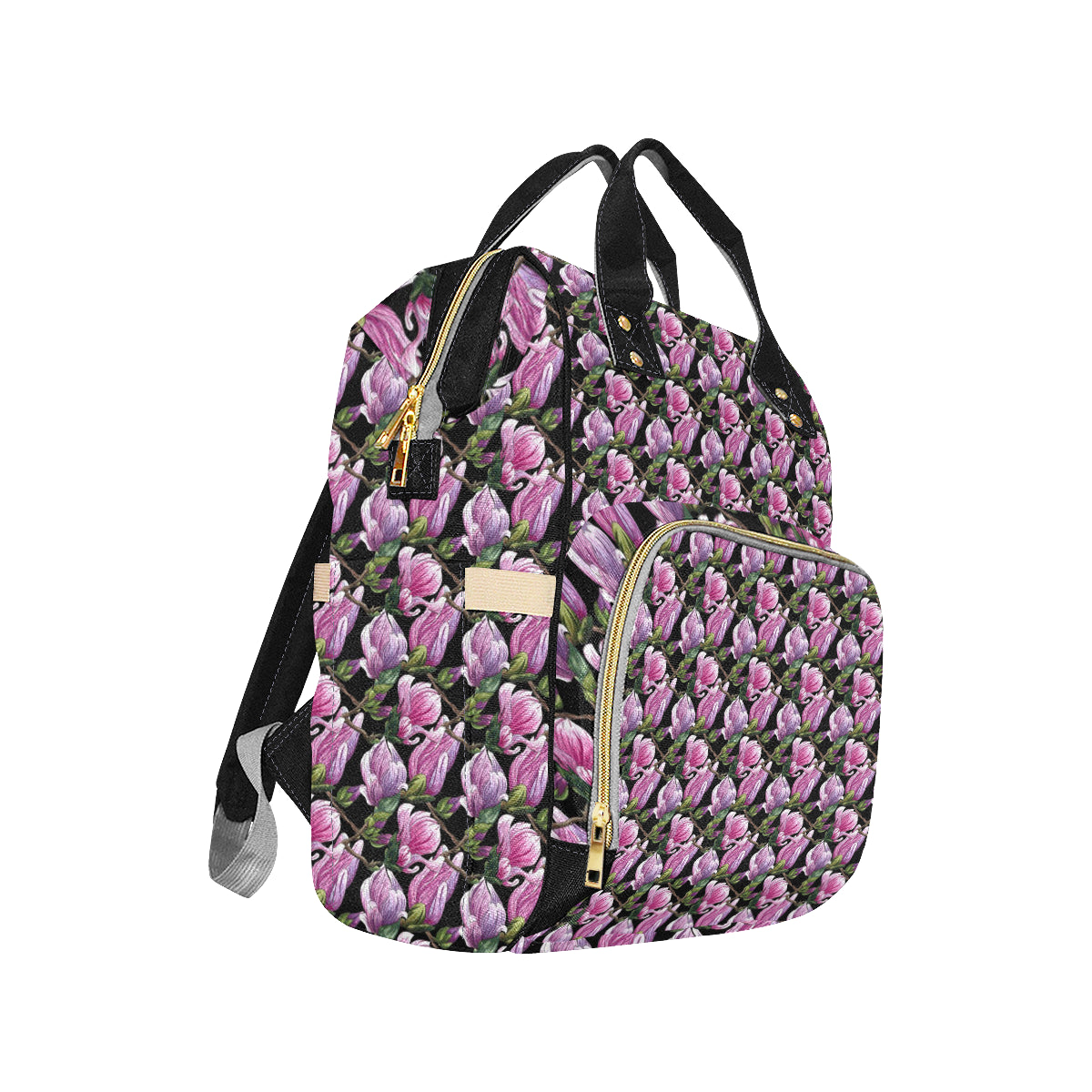 Magnolia Pattern Print Design MAG011 Diaper Bag Backpack