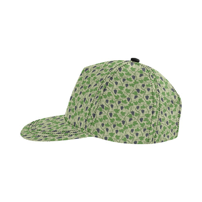 Wine Grape Thmed Print Snapback Cap