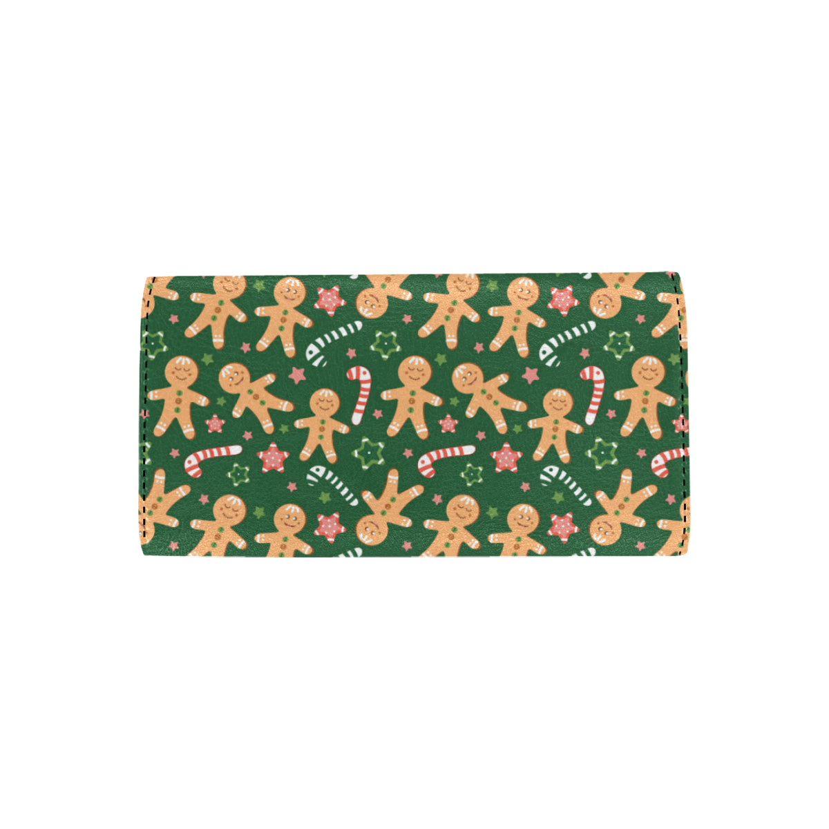 Gingerbread Pattern Print Design 04 Women's Trifold Wallet