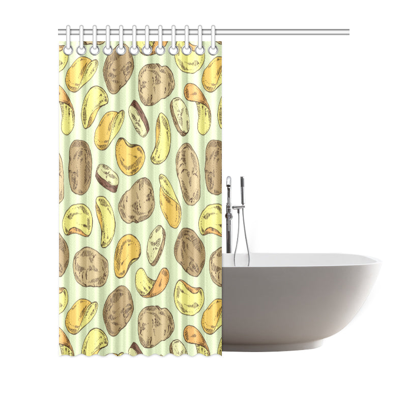 Potato Pattern Print Design A03 Shower Curtain