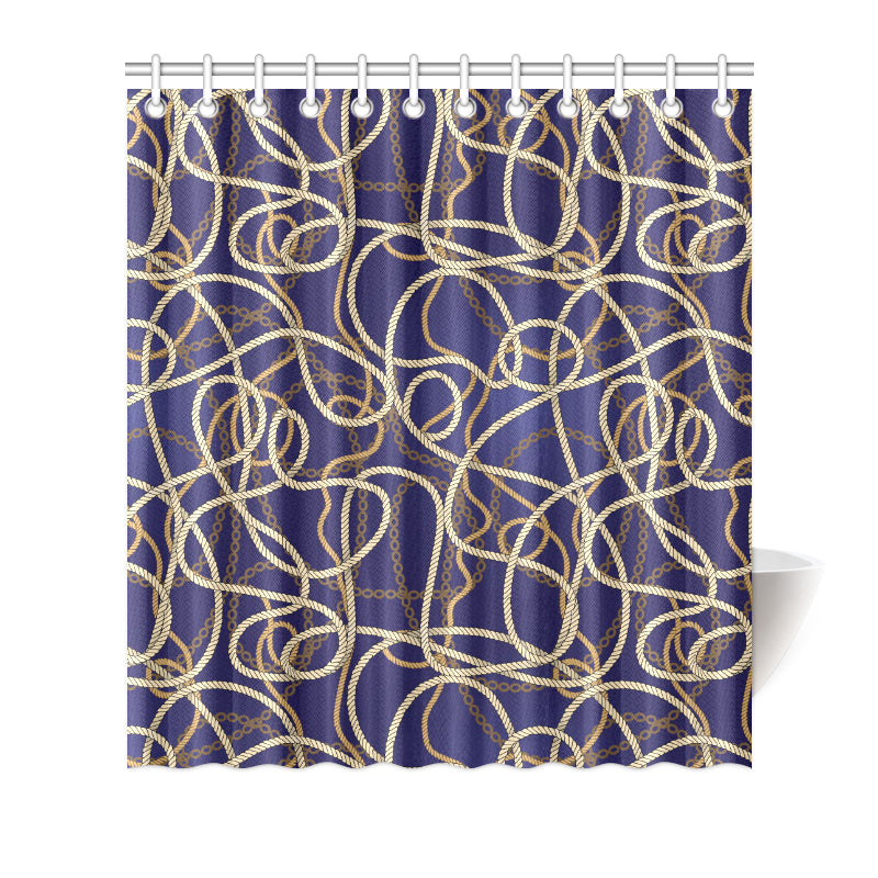Rope Pattern Print Design A01 Shower Curtain