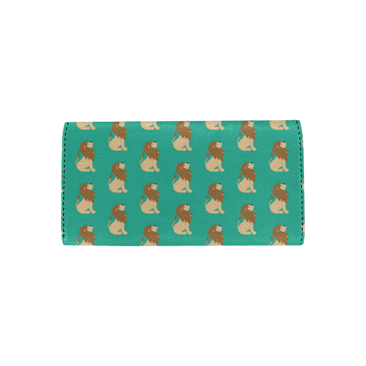Lion Pattern Print Design 02 Women's Trifold Wallet