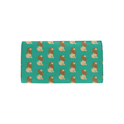 Lion Pattern Print Design 02 Women's Trifold Wallet
