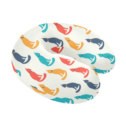 Cat Pattern Print Design 03 U-Shaped Travel Neck Pillow