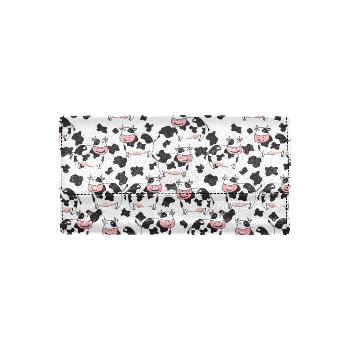 Cow Pattern Print Design 02 Women's Trifold Wallet