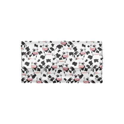 Cow Pattern Print Design 02 Women's Trifold Wallet